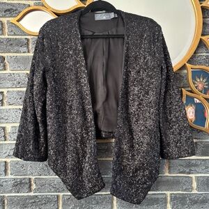 Costa Blanca Black Sequin Cardigan